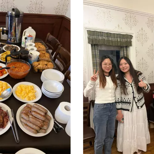 Some fabulous homecooked meals courtesy of group members.