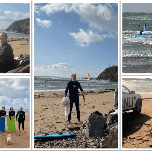 Bodysurfing on the coast